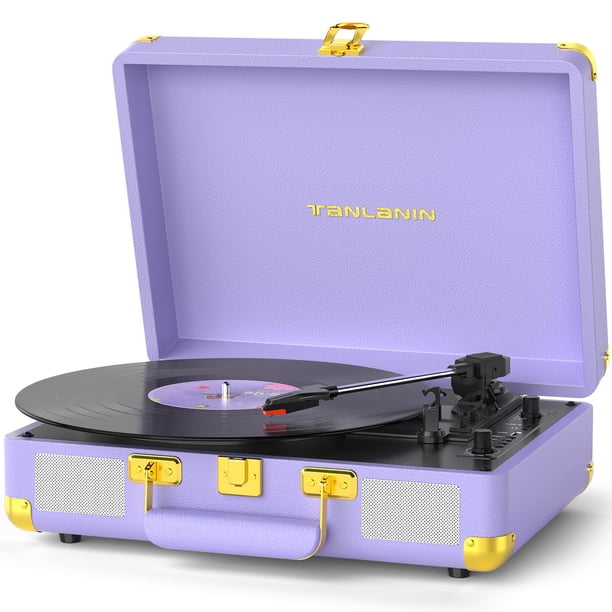 Tocadiscos Bluetooth de Vinilo TANLANIN Lavanda