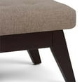 thumbnail image 3 of Draper 40 in W Solid Wood Tufted Ottoman Bench in Fawn Brown Linen Look Fabric, 3 of 5