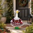 thumbnail image 6 of AZXY Christmas Porch Goose Outfit, 23‑Inch Goose Clothes Dress Set, Goose Clothing & Goose Cloth for Cement Plastic Lawn Goose Sculpture Statue, Xmas Outdoor Decor for Front Porch Yard Party Garden, 6 of 7