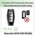 thumbnail image 2 of Key Fob Cover Compatible with Mitsubishi Outlander 4 Button TPU Metal Silicone Keychain Case Holder Protector,Gold Black C, 2 of 7