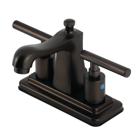 Kingston Brass FB4645CML Manhattan Double-Handle 4" Centerset Bathroom Faucet with Pop-Up Drain, Oil Rubbed Bronze