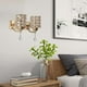 thumbnail image 5 of Luces de pared de cristal decorativas de moderno, lámpara de pared de cabecera para decoración para hogar, bombilla de enchufe incluida reg Cabezal doble E27, 5 of 8