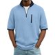 thumbnail image 1 of Camiseta Casual de Manga Corta con Cuello Tripulado 100% de Poliéster Lavable a la Máquina de Manga Larga Camisetas de Trabajo Al Aire Libre de Color Sólido para Hombres, 1 of 7
