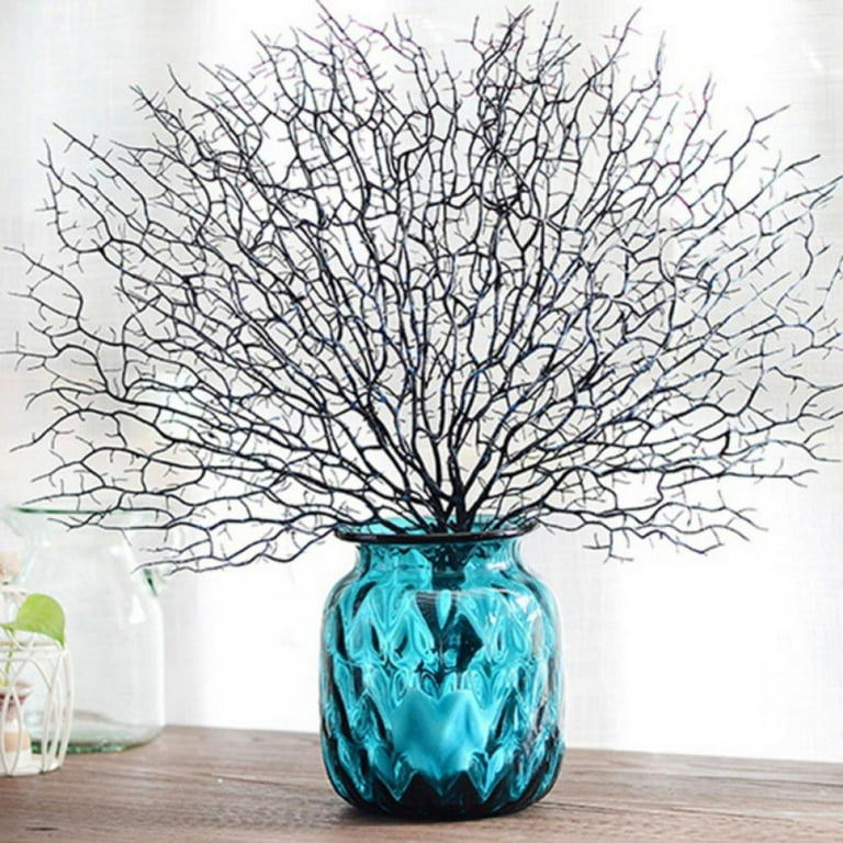 1PCS Artificial Black White Tree Branches Plastic Coral Artificial Flowers  for Home Wedding Decorative Dried Tree Branches H90CM