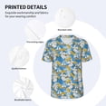 thumbnail image 3 of KLL Flower and Sail Boat for Men's Baseball Shirts,Short Sleeve Casual Shirts Button Down Shirt for Men Beach Summer Wedding Shirt-Large, 3 of 7