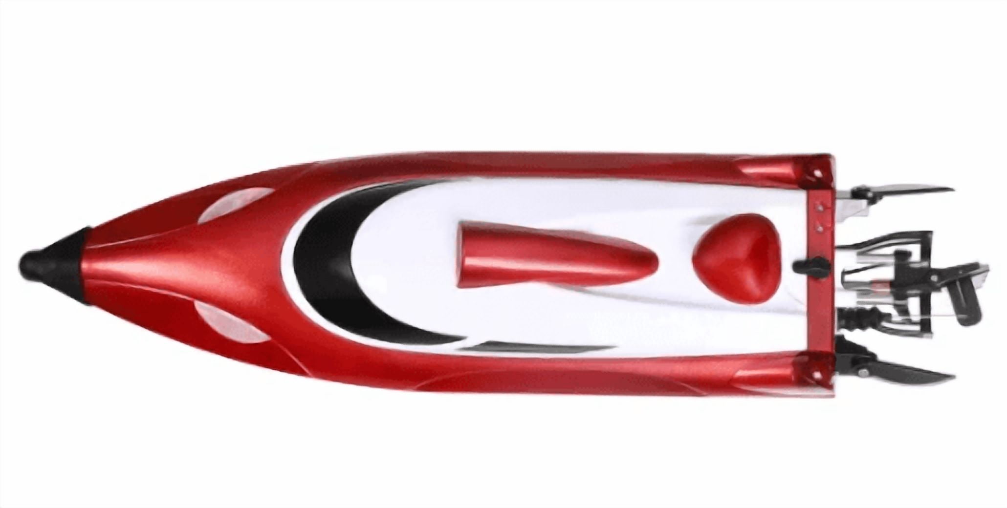 Wave Master High Speed RC Boat 17 MPH, 2.4GHz Remote Control Boat, Water Cooled Motor, Self-Righting Hull, Rechargeable Battery, Ready to Run -RED