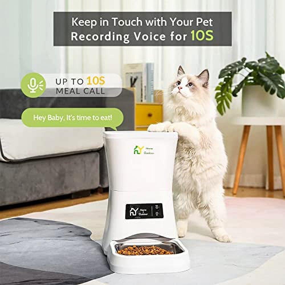S.Y. 7L Automatic Cat Feeder Wi-Fi Enabled Smart Pet Feeders for Dogs and Cats, Auto Timed Dry Food Dispenser with Portion Control, APP Control