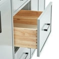 thumbnail image 6 of Ariel Kelly 72 Inch Double Oval Sink Bathroom Vanity With Carrara White Quartz Countertop 1.5 Inch Edge In Grey, 6 of 12