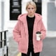 thumbnail image 5 of TaTaai Plush Lined Hooded Coat for Women， Winter Warm Fleece Jacket with Long Sleeves， Cozy Loose Fit Outerwear for Holiday Season Gift, 5 of 9