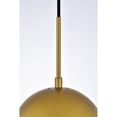 thumbnail image 5 of Eclipse 5 Lights Brass Pendant With Clear Glass, 5 of 5