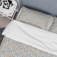 thumbnail image 4 of Designart 'Abstract Monochromic Pattern with Contour Leaves' Modern & Contemporary Bedding Set - Duvet Cover & Shams, 4 of 4