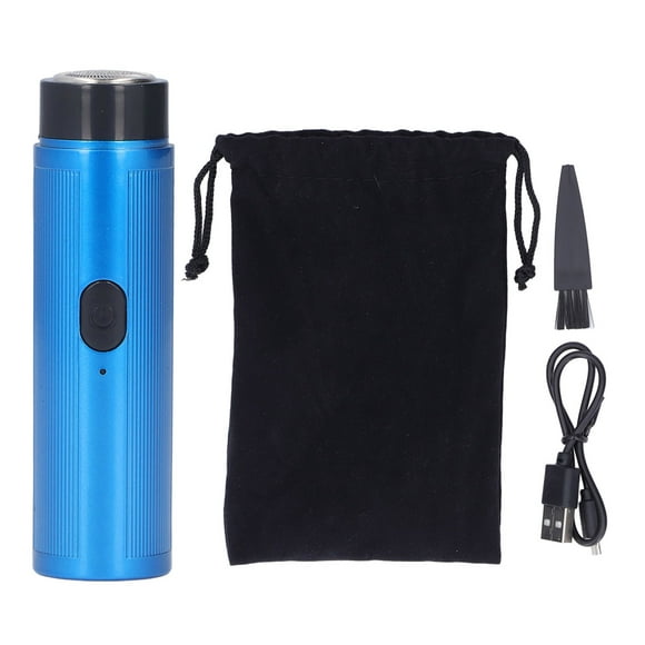 Mini Electric Shaver Portable Rechargeable Quiet Work Low Noise 3.7V 2W Easy Use for Travel Home MenBlue