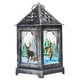 thumbnail image 1 of Farolito navideño vintage con diseño de alce - Luz LED decorativa en plata antiguo para fiestas y jardines, 1 of 7