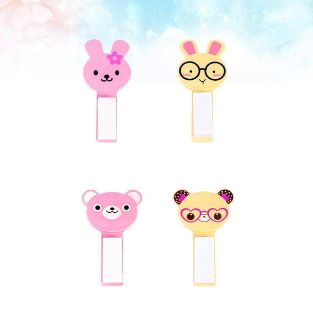 OUNONA 4Pcs Practical Toilet Lifter Handle with Animal Design Plastic for Toilet Seat Use
