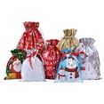 thumbnail image 4 of Clearance!Christmas Drawstring Gift Bags, 35PCS Merry Pouch Christmas Foil Gift Wrapping Sacks Pouches, drawstring Bags for Party Presents Treats Stocking Stuffers (35), 4 of 7