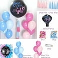 thumbnail image 3 of Gender Reveal Balloon Kit, 36" Jumbo Black Balloons with Blue Pink Balloons, Tassels and Heart Shaped Paper Confetti for Baby Gender Reveal Party, 3 of 5