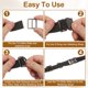 thumbnail image 5 of Uxcell 2 juegos de hebillas de liberación lateral de metal de 15 mm/5/8" ajustables con clip y deslizadores para correas de mochila, bronce envejecido, 5 of 6