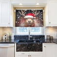 thumbnail image 5 of FREEAMG Christmas Gnomes Half Window Tier Curtains 24 Inch Blackout Thermal Insulating Kitchen Linen Tier Curtains for Kitchen,Bathroom,Cafe, 5 of 7