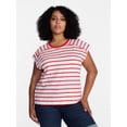 thumbnail image 2 of Time and Tru Women's Muscle Tank Top with Piped Trim, Sizes XS-XXXL, 2 of 6
