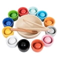 thumbnail image 4 of Pelotas en vasos Juguetes Montessori Aprendizaje de habilidades motoras finas educativas tempranas para 1 12 colores, 4 of 9