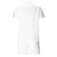 thumbnail image 3 of Rvwovn Men's Button-Down 2-Piece Set – Collar Chest Pocket Shirt & Casual Shorts Slim Fit Outfit, 3 of 5
