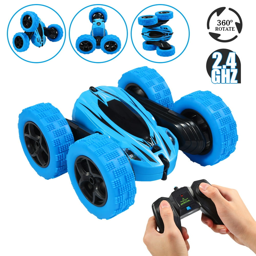 RC Stunt Car with Remote Control, 4WD 2.4 GHz Off Road Trucks Vehicle 360° Spins & Flips RC