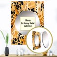 thumbnail image 3 of Designart "Leopard Journey" Animal Print Mirror Wall Decor - Modern Orange Animal Print Hallway Wall Mirror Art - 40" x 30" Inch, 3 of 5