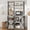 Rustic Gray, variant on Bakers Rack with Storage, Free Standing Baker's Rack with Power Outlets, Microwave Oven Shelf, 7-Tier Kitchen Stands with Storage, Industrial Kitchen Cart Storage Shelf Organizer
