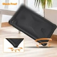 thumbnail image 6 of Fintie Silicone Case for Samsung Galaxy Tab A7 Lite 8.7 inch 2021 Model (SM-T220/T225/T227), Heavy Duty Shockproof Drop Protection Kids Friendly Protective Cover, Black, 6 of 8