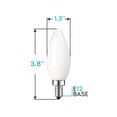 thumbnail image 5 of Luxrite E12 LED Chandelier Frosted Light Bulbs, Dimmable, 40 Watt Equivalent, 2700K Warm White, 360 Lumens, Blunt Tip, 12-Pack, 5 of 7