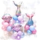 thumbnail image 4 of Suministros para la fiesta,Kit de guirnalda de globos de fiesta de sirena, decoraciones de cumpleaños que incluyen cola de sirena, confeti de concha marina, fiesta de cumpleaños, decoración de cola pa Muyoka Hogar, 4 of 6