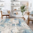 thumbnail image 5 of Area Rug 6x9, Deerly Modern Abstract Area Rug, Rugs for Living Room, Dining Room Rug, Washable Rug 6x9, Large Bedroom Rug with Non Slip Rubber Backing for Living Dining Room Office, Blu, 5 of 5
