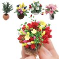 thumbnail image 3 of up to 70% off karymi 1/12 Scale Doll House Miniature Artificial Green Flower Ornament Resin Decor Accessory for Doll House Scene 1.77x1.77x2.76in Birthday Gifts up to 70% off Clearance, 3 of 3