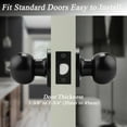 thumbnail image 2 of knobelite (10 Packs) Bed / Bath Room Round Door Knob, Privacy Function for Bathroom / Bedroom, Interior Door Door Lock Handle Black Finish, Keyless (Thumb Turn Lock on The Inside) Door Handles Locks, 2 of 7