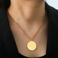 thumbnail image 5 of EUEAVAN Gold Horizontal Inscription Pendant Necklace Stainless Steel Jewelry, 5 of 6