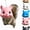 Pink, variant on Funny Squirrel Head Feeder, Novelty Hanging Animal Face Feeder Mask for Outdoor Backyard Garden Decor, Gift for Animal Lovers, Black