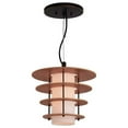 thumbnail image 2 of Woodbridge Lighting Ramsay Pendant Lighting in Bronze/Wood Layers, 2 of 3