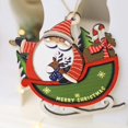 thumbnail image 2 of Décoration Pendentif en Bois pour Noël en Forme de traîneau avec Papa Noël et Bonhomme de Neige decorations de Arbre DE Noël 2 piezas Zhivalor ZYY-2596, 2 of 4