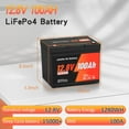 thumbnail image 2 of Ivalue 12V RV Lithium Battery BCI Group 24 100Ah LiFePO4 Battery Built-in 100A BMS 15000 Deep Cycles 12V Battery for RV Marine Home Energy Storage, 2 of 7