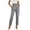 #04 Dark Gray 【Mix & Match: Stock Up on Your Favorite Colors】, variant on Women Soft Fabric Casual Solid Color Mid Waist Long Pants, Tummy Control Stretchy Pull On Trousers, Easy Care Comfort Fit for Work, Office, Daily Wear, Ladies Bottoms Dress
