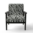 thumbnail image 4 of Designart "Elegant Simplicity" Black Abstract Upholstered Accent Chair - Modern Arm Chair For Bedroom, 4 of 7
