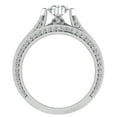 thumbnail image 4 of 1.55 CT Knife Edge Pavé Set Diamond Wedding Ring with Band 18K White Gold ( G , VS ), 4 of 6