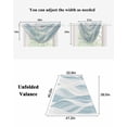 thumbnail image 6 of Waterfall Valances for Windows, White Blue Ombre Stripe Kitchen Sheer Valance Curtains, Modern Abstract Moire Waves Rod Pocket Elegant Swag Valances for Living Room Bedroom, 47.2"x38.5", 3 Panel, 6 of 8