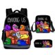 thumbnail image 3 of Among Us School Bag Backpack Rucksack+Shoulder Bag+Pencil Case, 3 of 5