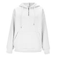 thumbnail image 5 of Fewfanhot Sweatshirts for Men Quarter Zip Long Sleeve Hoodies Winter Fall Casual Loose Fit Hooded Pullovers, 5 of 7