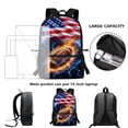 thumbnail image 6 of Uourmeti Blue Lightning Bolt Print Large Capacity Backpack for Outdoor School, Multiple Pockets Stylish Everyday Backpack Lightweight School Backpack, 6 of 6