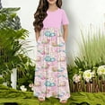 thumbnail image 5 of Xdegoge Easter Dresses for Teens Floral Print Maxi Dress Girls with Pockets, Lightweight Summer Outfit Holiday Fashion Outdoor Activities, 5 of 6