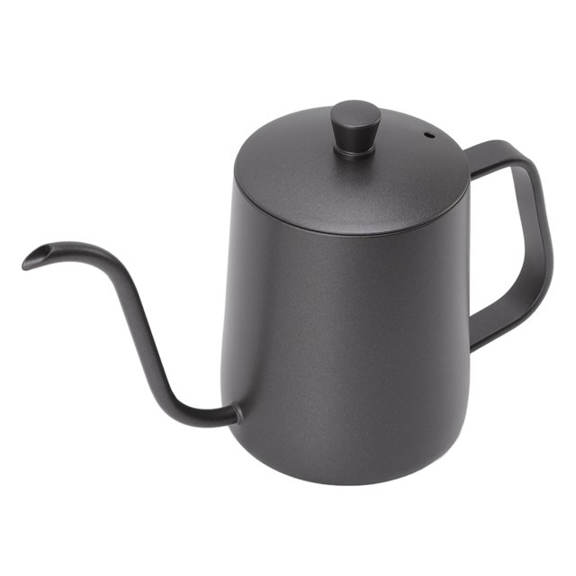 Hervidor de Café Largo y Estrecho, Hervidor Pequeño de Acero Negro inoxidable Conpa Para El Hogar