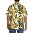 thumbnail image 5 of Xecao offers the Yellow Tulips for Men's Casual Short-sleeved Shirt, a button-up collared shirt with a pocket, perfect for beach vacations and yacht travel in the Small size., 5 of 7
