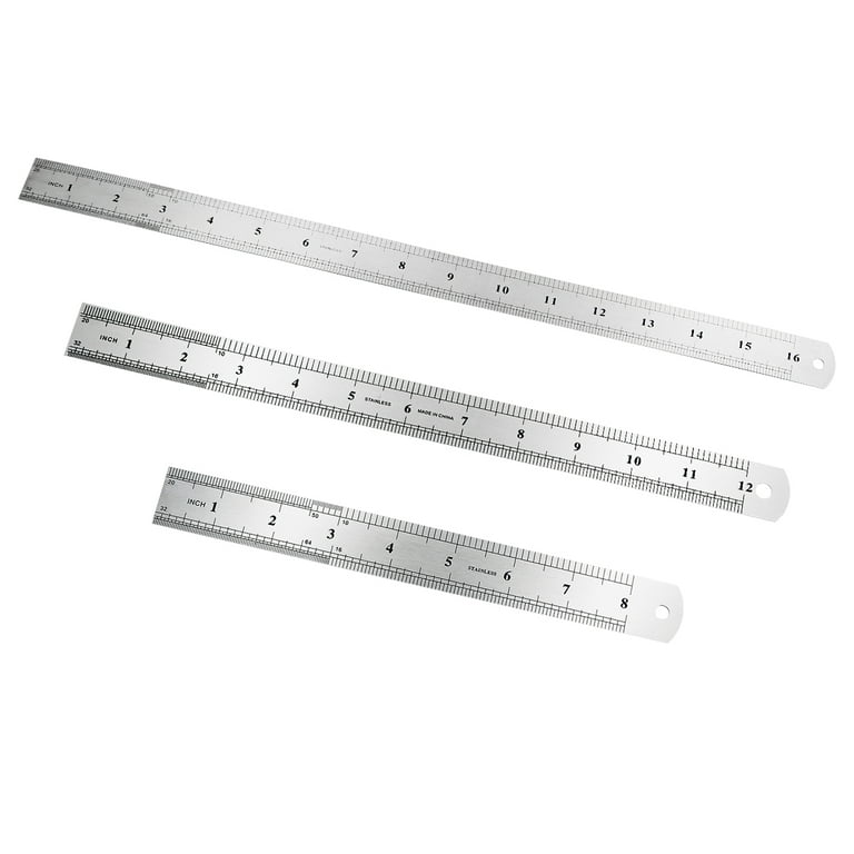 NUOLUX Ruler Scale Drafting Stick Rulers Tools Slidemetric Flexible Folding  Sewing Meter Architect Straight Small Metal Yard 